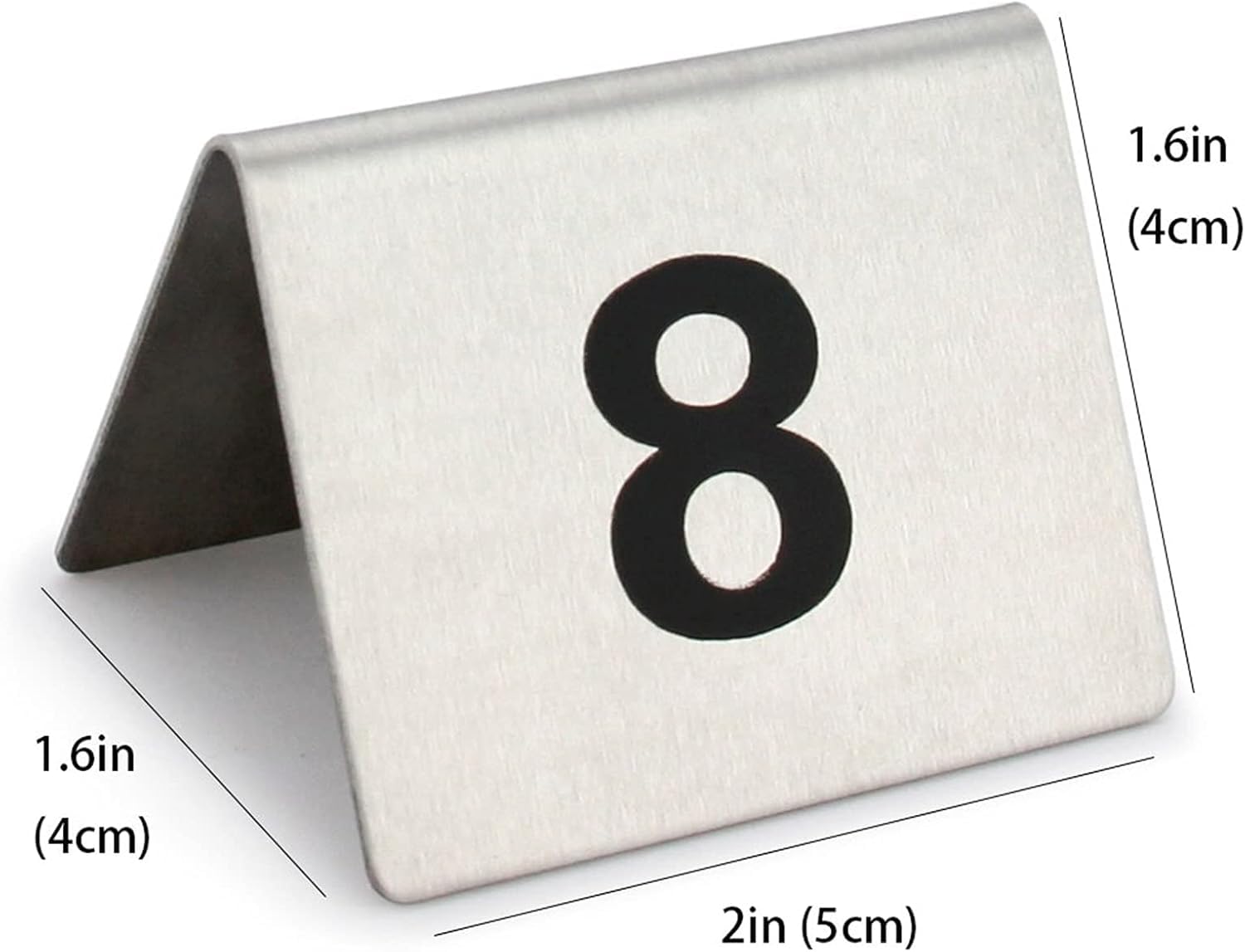 RETENA Numeri da Tavolo Numeri Tavolo in Stile Tenda in Acciaio Inox - I Migliori for ricevimenti rustici, Banchetti, caffetterie, ristoranti, Hotel (2"x1.6"x1.6") (Size : 1-25)