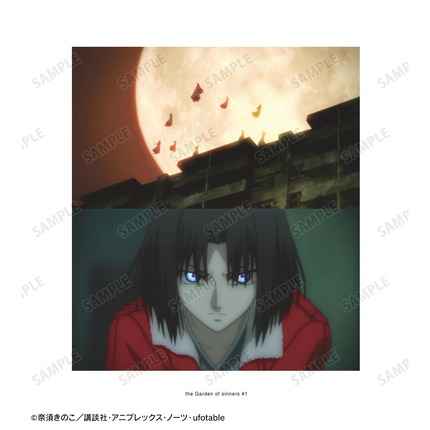 劇場版　空の境界　俯瞰風景　シーンバックプリントTシャツ　レディースL 両儀式 Amazon.co.jp: 劇場版「空の境界」 俯瞰風景 シーンバックプリントT
