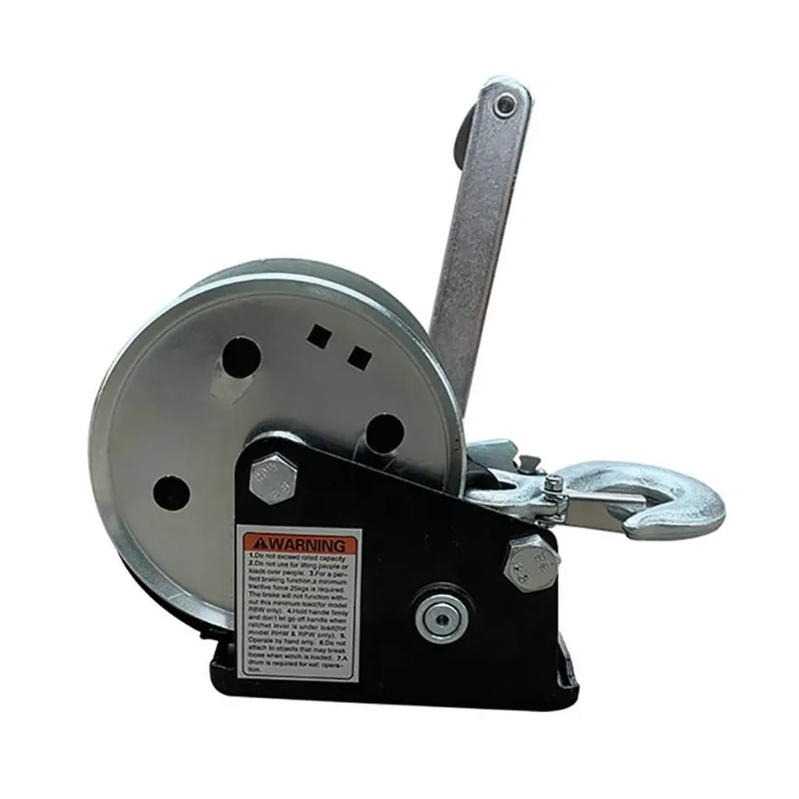 Cabrestante para remolque, Cabrestante manual autoblocante for barco o camión de servicio pesado 2500P, con manija trinquete, cabrestante eslinga cable elevación fácil tracción(1200P Ribbon 8M)