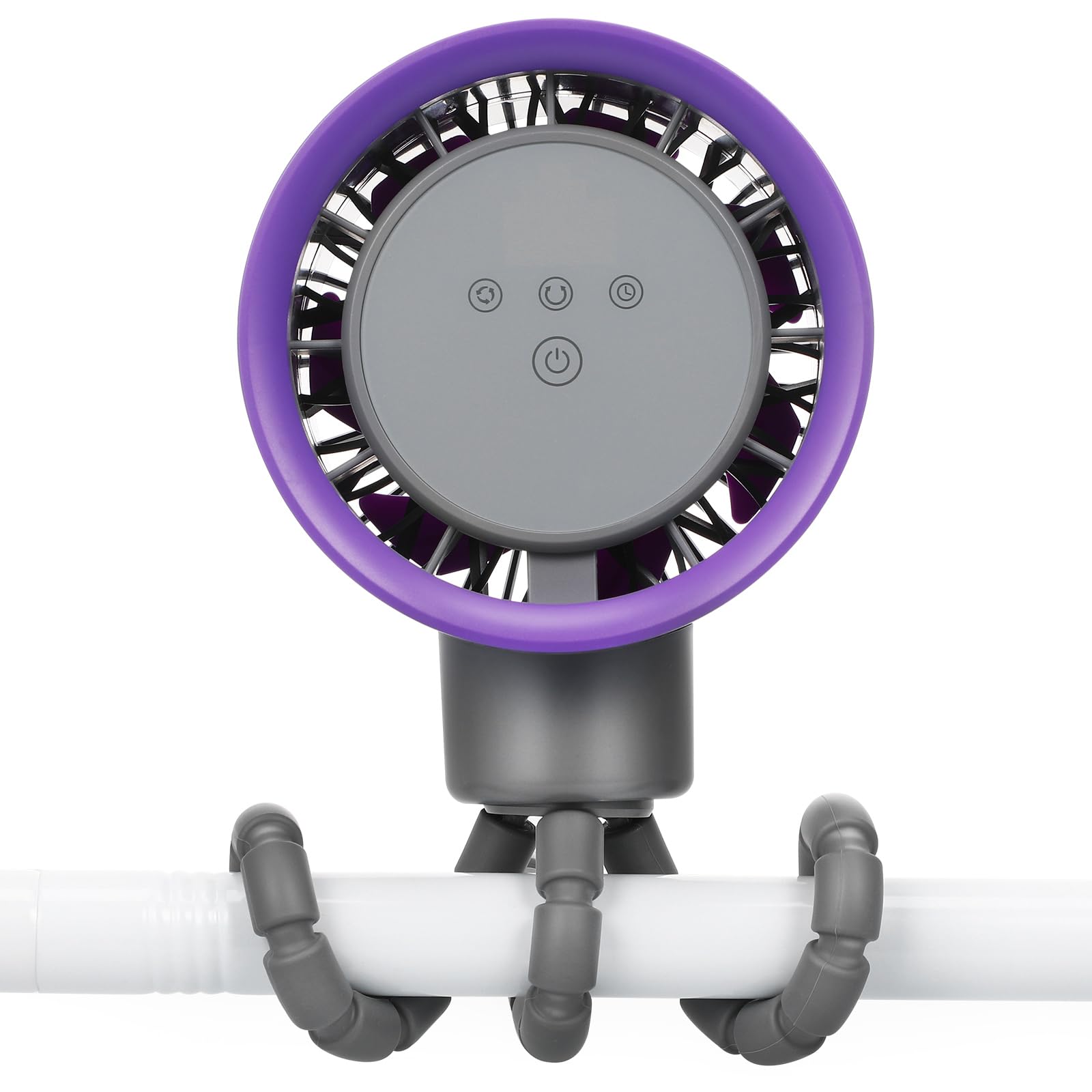 Mini Ventilador para Cochecito Ñiño Giratorio con Clip Abs | Ventilador Recargable Silencioso, Fiesta Verano, Uso Exterior y Siesta