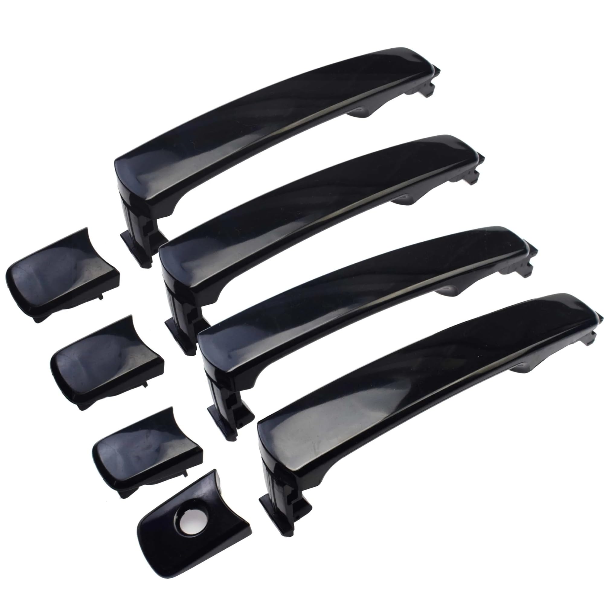 Hillar 4 Sides Door Outer Handle For Nissan For Murano For Rogue For Select 2003-2015 Exterior Outside Door Handle & Cap 80640Am205 82646Am805(4 Sides)