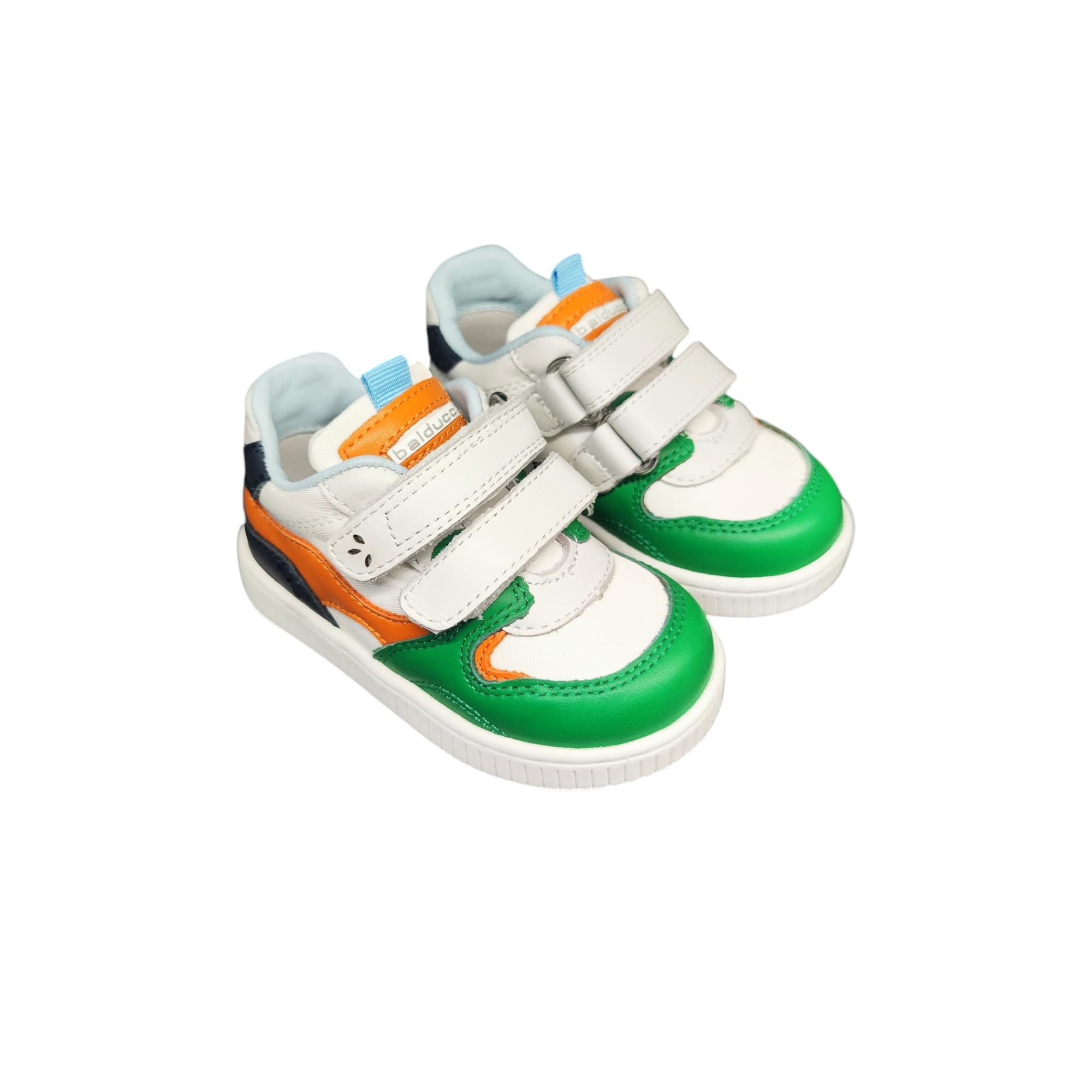 Balducci Sneaker Primo Passo.MSPO 488 in Pelle e Tela. Chiusura a Strappo,Plantare Fisiologico. Numerazione dal 20 al 26