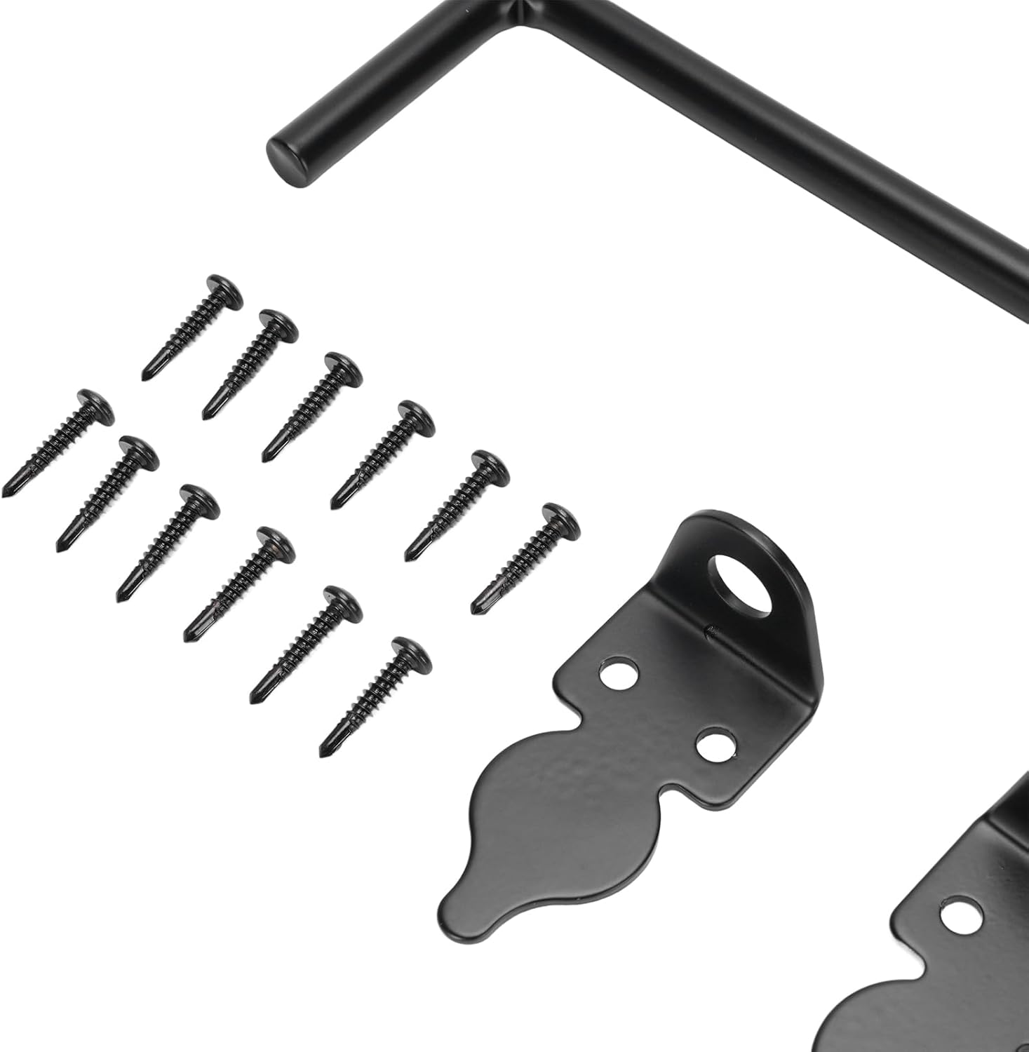 Fafeicy Gate Ground Latchs Cane Bolts Gate Drop Sets Hardware Ground Latchs Kits for Heavy Doors Fences 2 Set