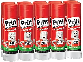 Pritt Glue Stick 10 x 43g, Safe and Reliable Kids Glue, DIY Adhesive with Strong Hold for School and Office Use, 10 Sticks x 43g