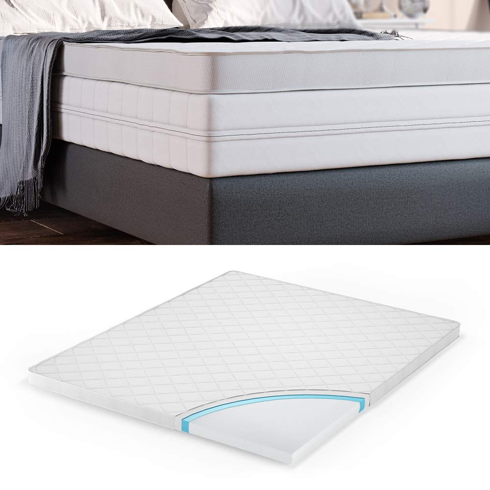 Vitalispa Protector de colchón, Blanco, 160 x 200 cm | Lavable, transpirable, apto como protección contra la humedad y lavable hasta 60 grados