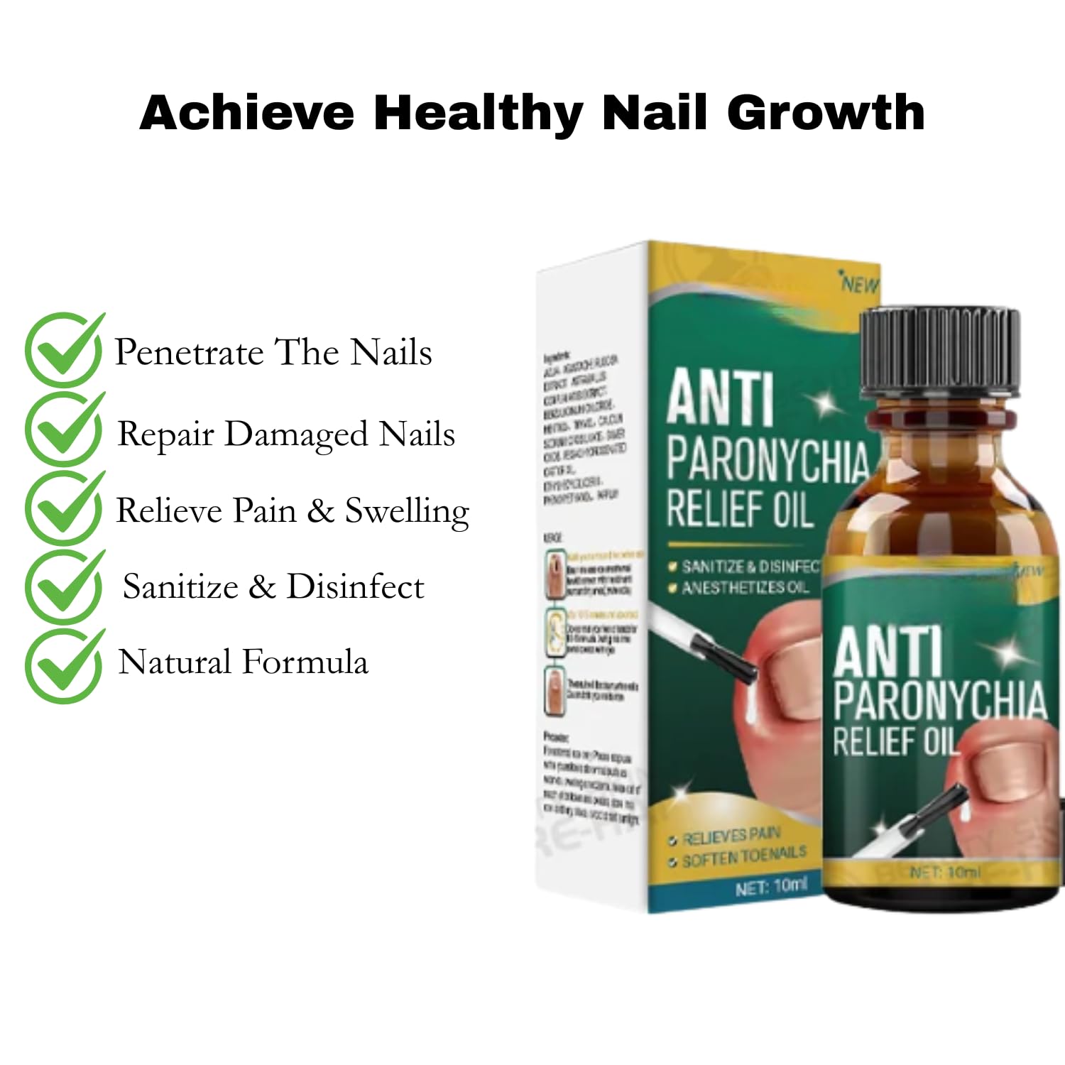 Nozti Anti Paronychia Relief Oil, 10ml, Natural Nail Treatment for Pain Relief and Disinfection - Image 3 thumbnail
