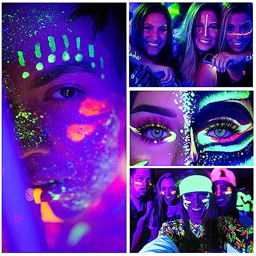 Yeweian 2036 8 Colors Uv Face Body Paint Black Lights Glow In The Dark Neon Body Painting Palette thumb #3