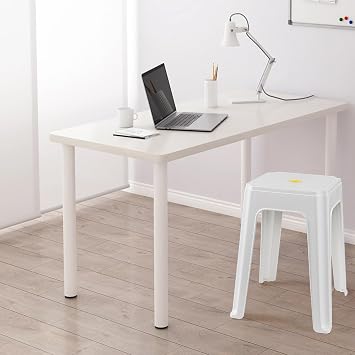 Vababa 12-Pack 18.7 Inch White Plastic Stackable Stools with Square Seat, Plastic Stack Nesting Stools for Home, School Classroom, Office