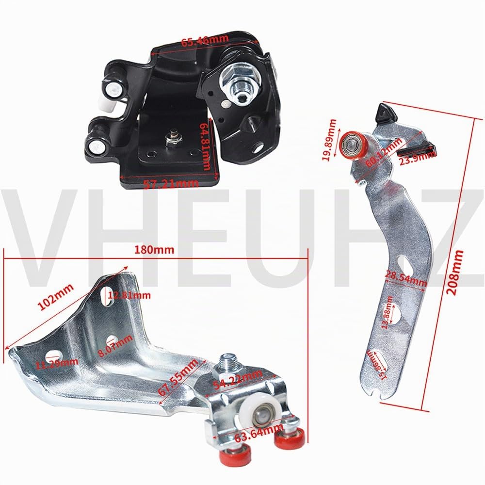 3x Ruoli rullo guida porta scorrevole set compatibile con FIAT DUCATO 2006 PEUGEOT BOXER 1344234080 1376704080 1344239080