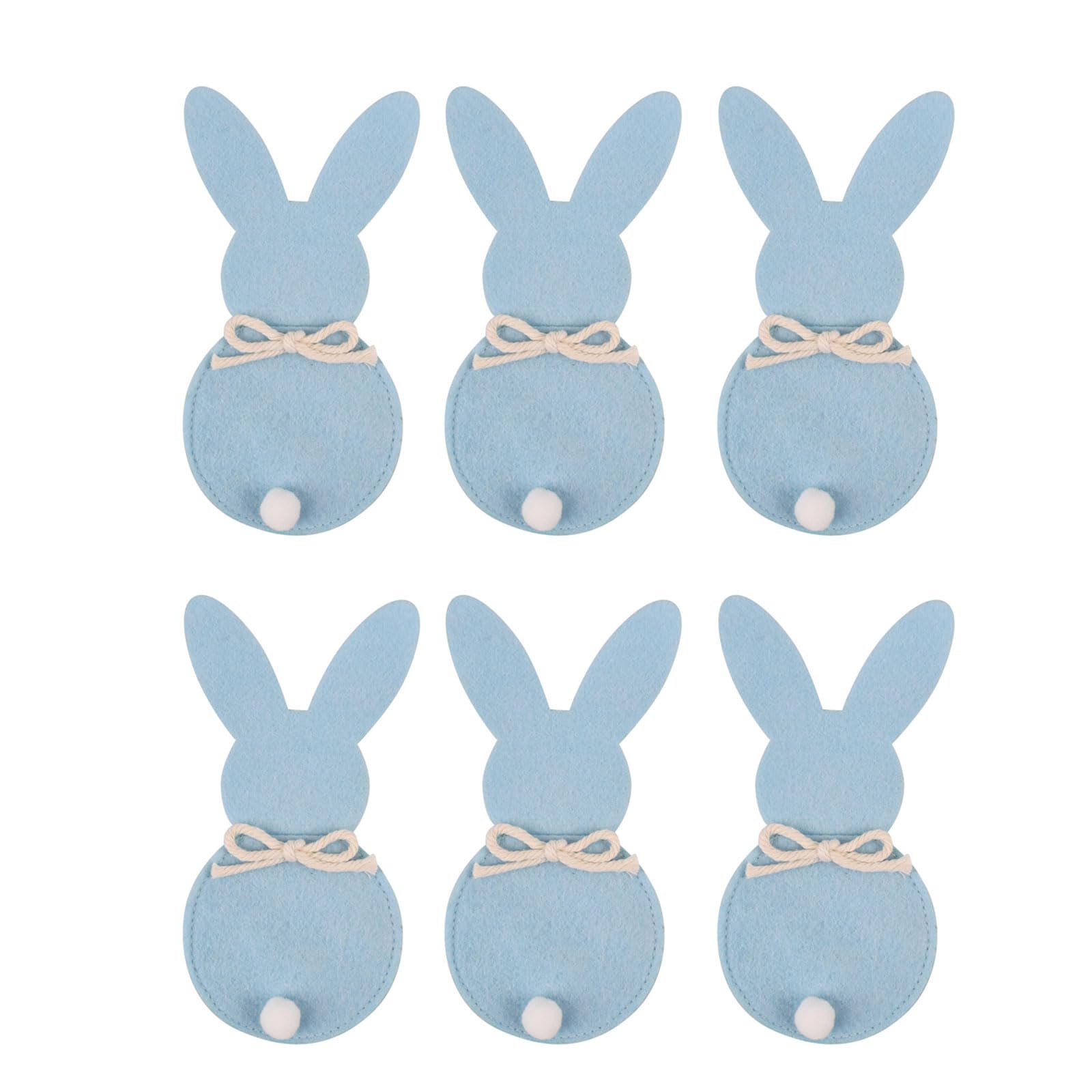 Xjdzineq Cutlery Case Easter Themed Dining Utensils Holder Case 6PCS Felt Cutlery Holder Bag for Parties New Year Birthday Themed Kitchenware