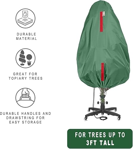 Miniatura 2 de Bolsa de almacenamiento vertical para árbol de Navidad, cubierta para árboles de Navidad o árboles topiarios de 3 pies, duradera, ligera, cómoda,