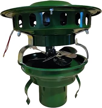 Chimney Fan 100W 120W Fireplace Wood Burning Round Top Termination Exhaust Fan Flue Fan Chimney Draft Inducer, Chimney Exhaust Fan, for Fireplace Chimney Boiler,B100w