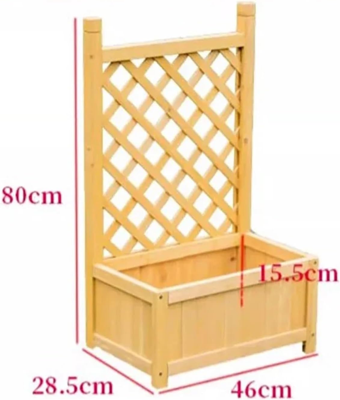 Flower pot stand Fence Balcony Partition Flower Pot Racks Outdoor Courtyard Plant Shelves Terrace Decorative Stand Climbing Pergola Rack(Wood)