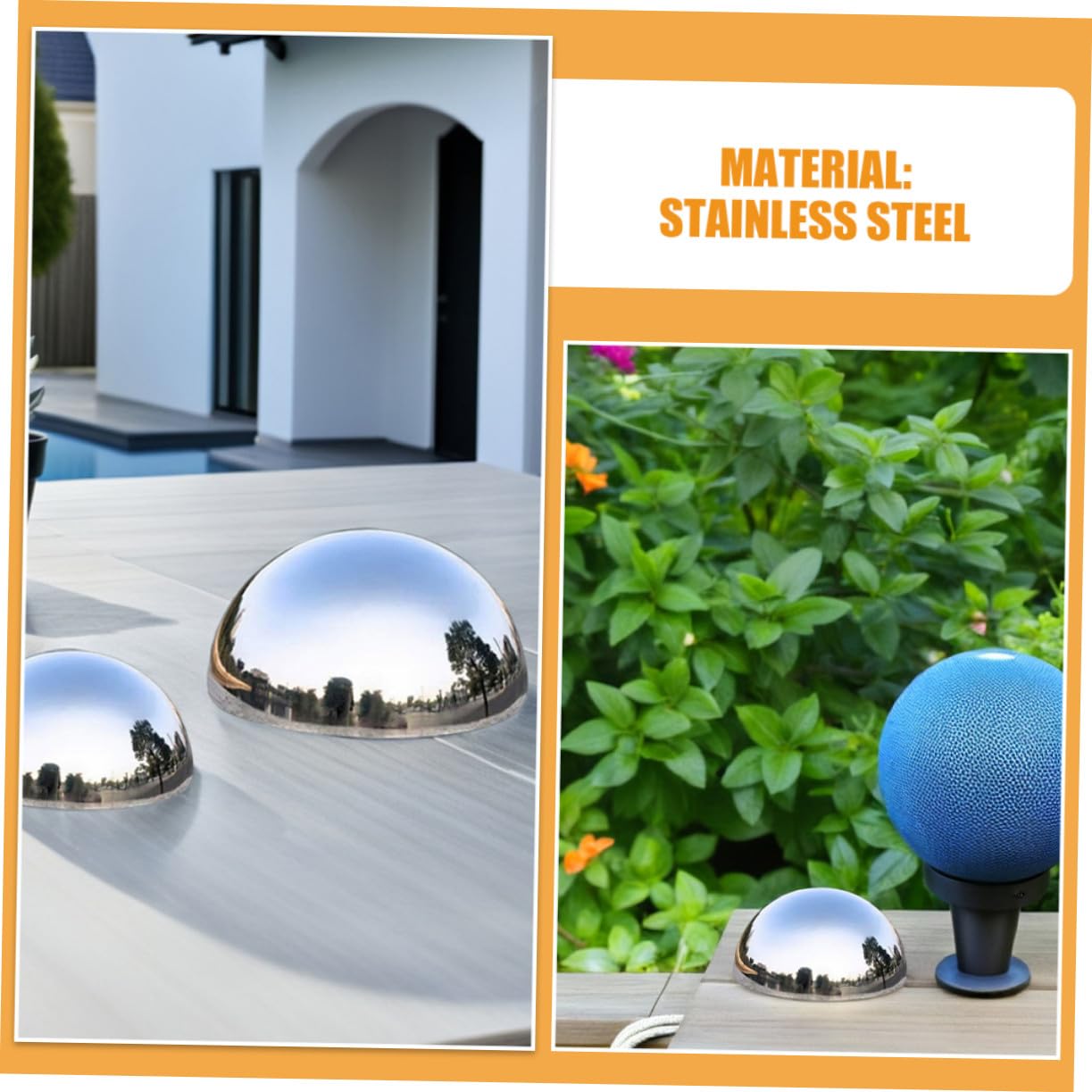 Didiseaon 7piezas Bolas Decorativas De Jardín De Acero Inoxidable Esferas Reflectantes para Jardín Bolas De Espejo para Mirar Resistentes Intemperie para Decoración De Patios y Jardines