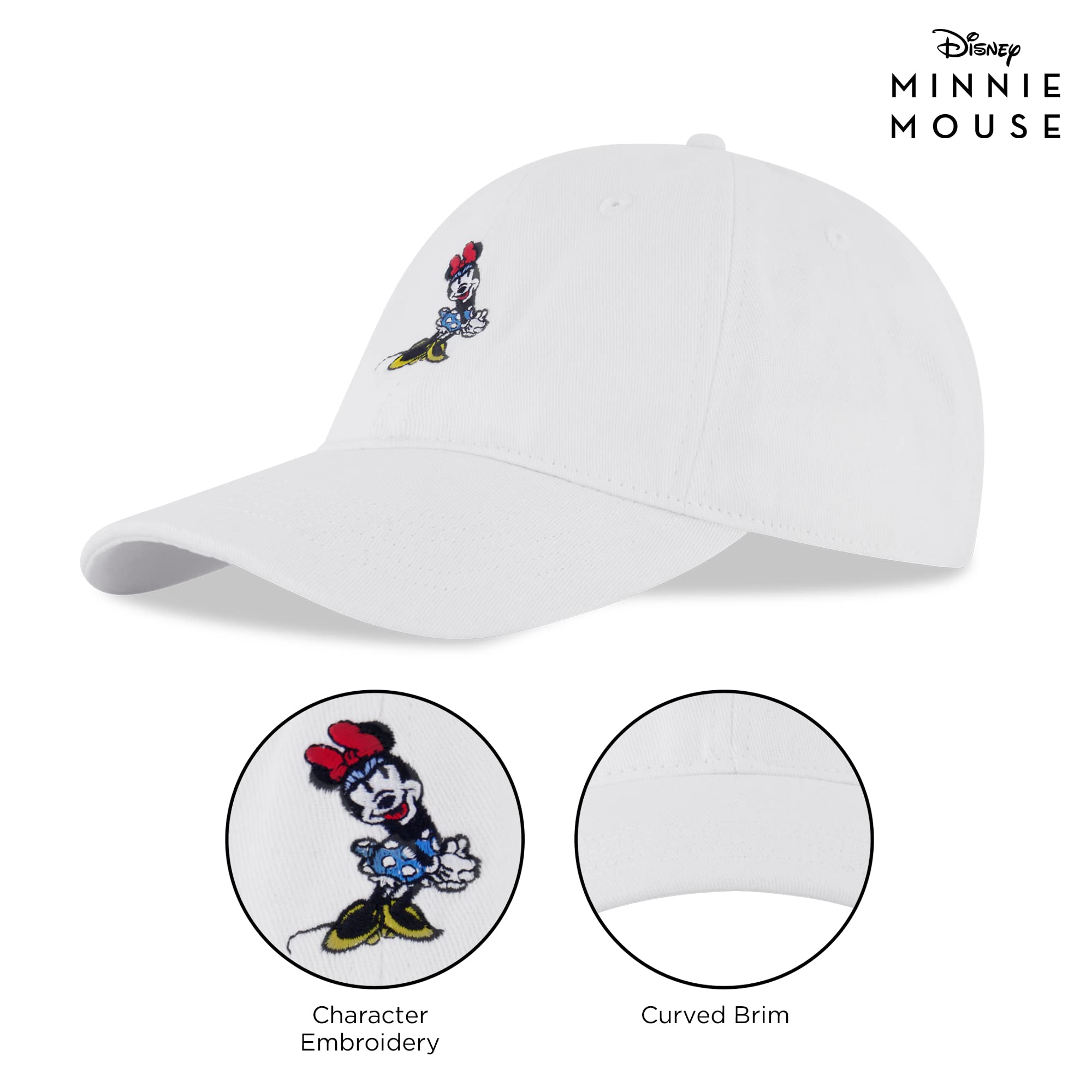 Disney Czapka baseballowa Kobiety Disney Damska czapka z daszkiem Myszka Minnie, czapka taty z zapięciem na zatrzask