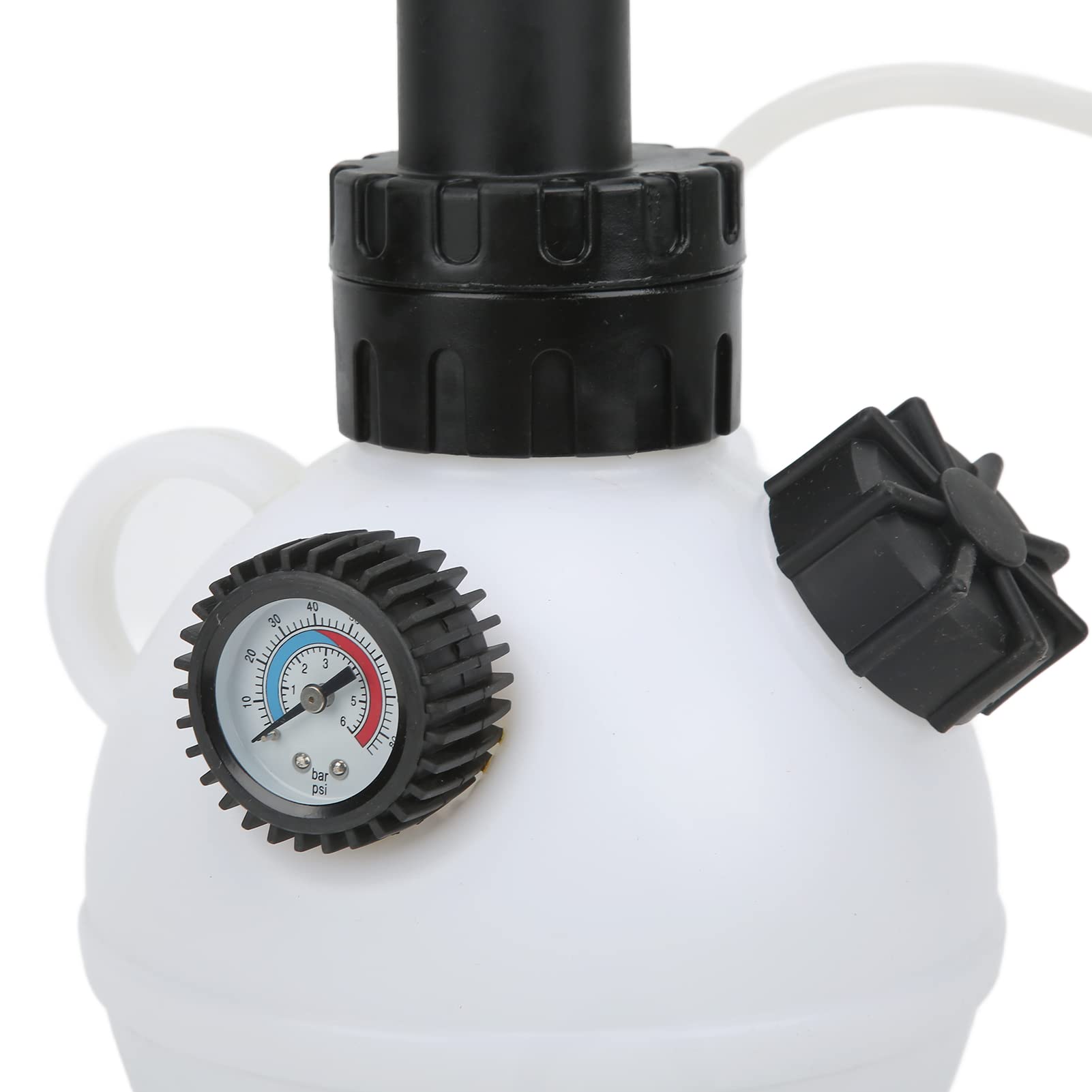 2L Ręczny Zestaw Do Odpowietrzania Hamulców Próżniowych, Ręczny Odpowietrznik Hamulca 30psi, Wyświetlacz Ciśnienia, Zawór Nadmiarowy, Pojazdy Europejskie.