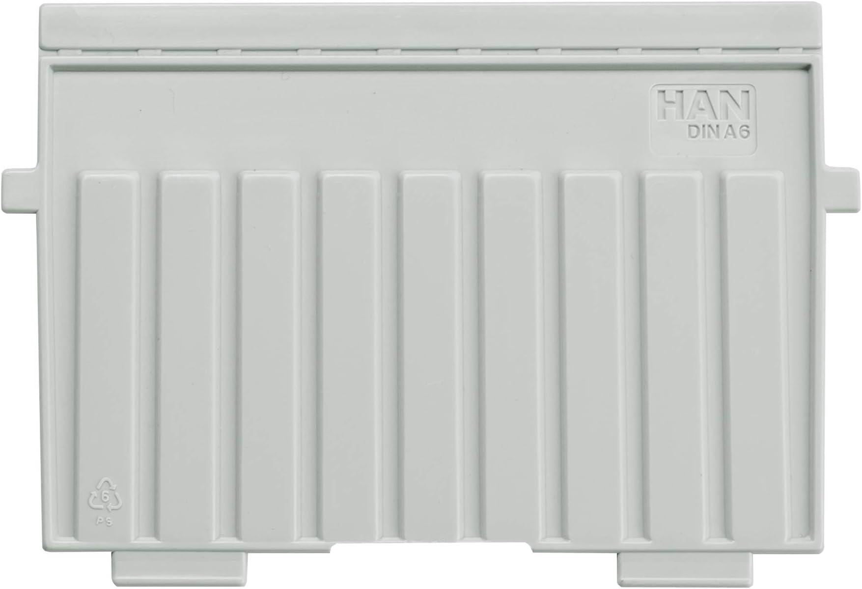 HAN 9026-11, Support plate A6 landscape, for HAN card index trays and card index boxes, pack of 5, light-grey