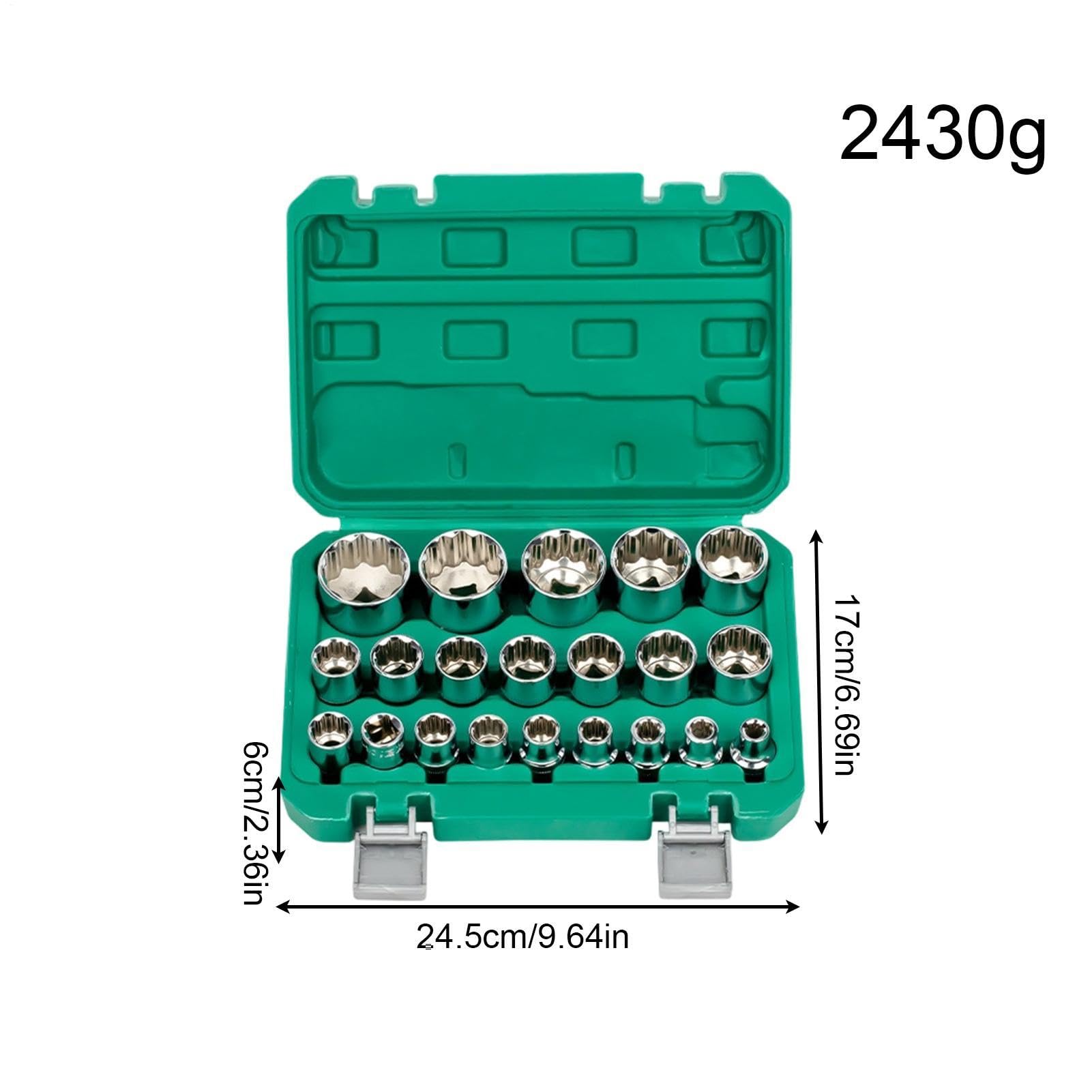 Set Di Chiavi A Standard Kit di attrezzi per riparazione a 12 punti con | Set Di Chiavi A Per Riparazioni Industriali, Camion, Moto, Auto, Officina, Garage E Uso Domestico