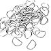 eBoot 50 Pack Metal D Ring, 1 Inch (Silver)