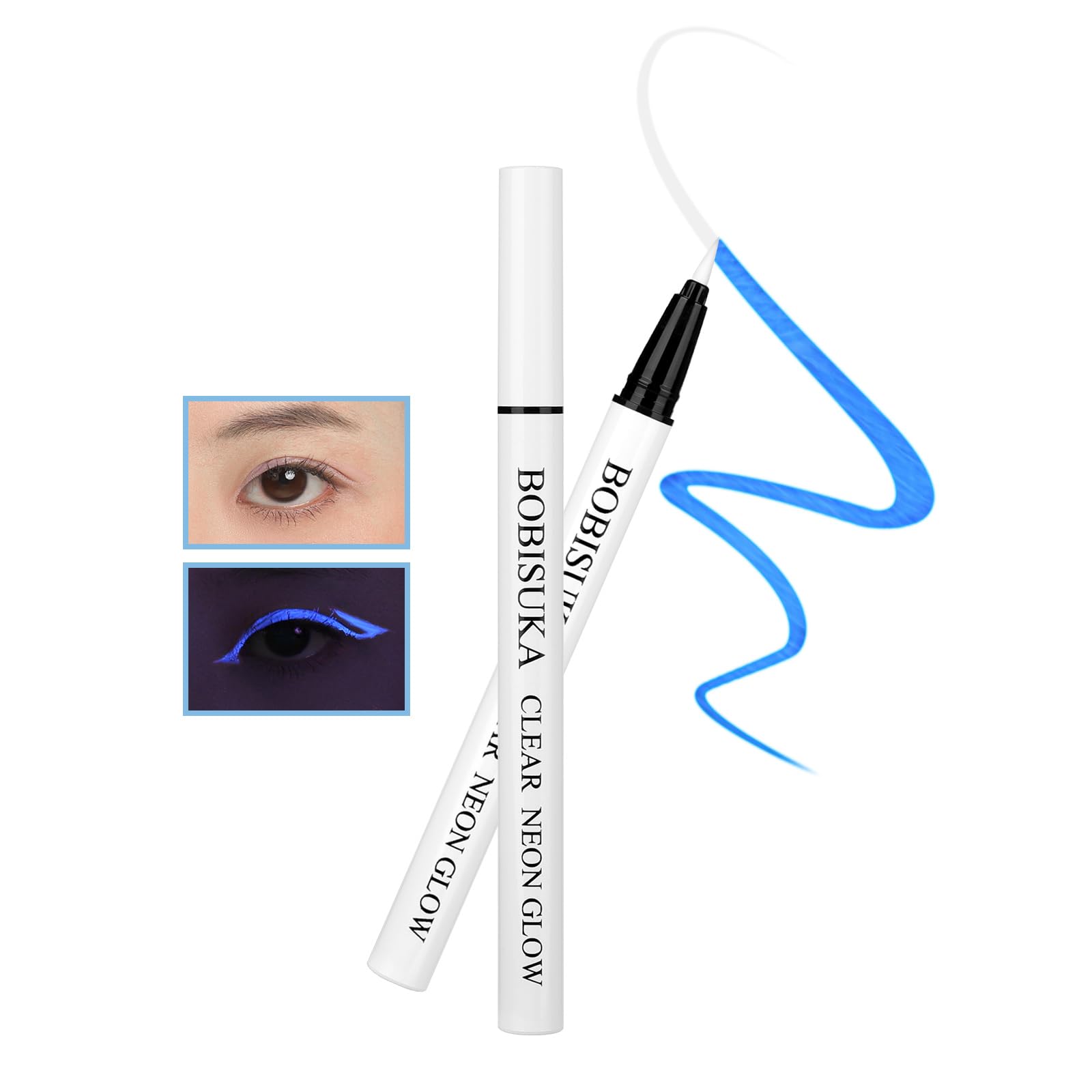 Amazon.com : BOBISUKA Clear UV Neon Glow Eyeliner Pen, Invisible