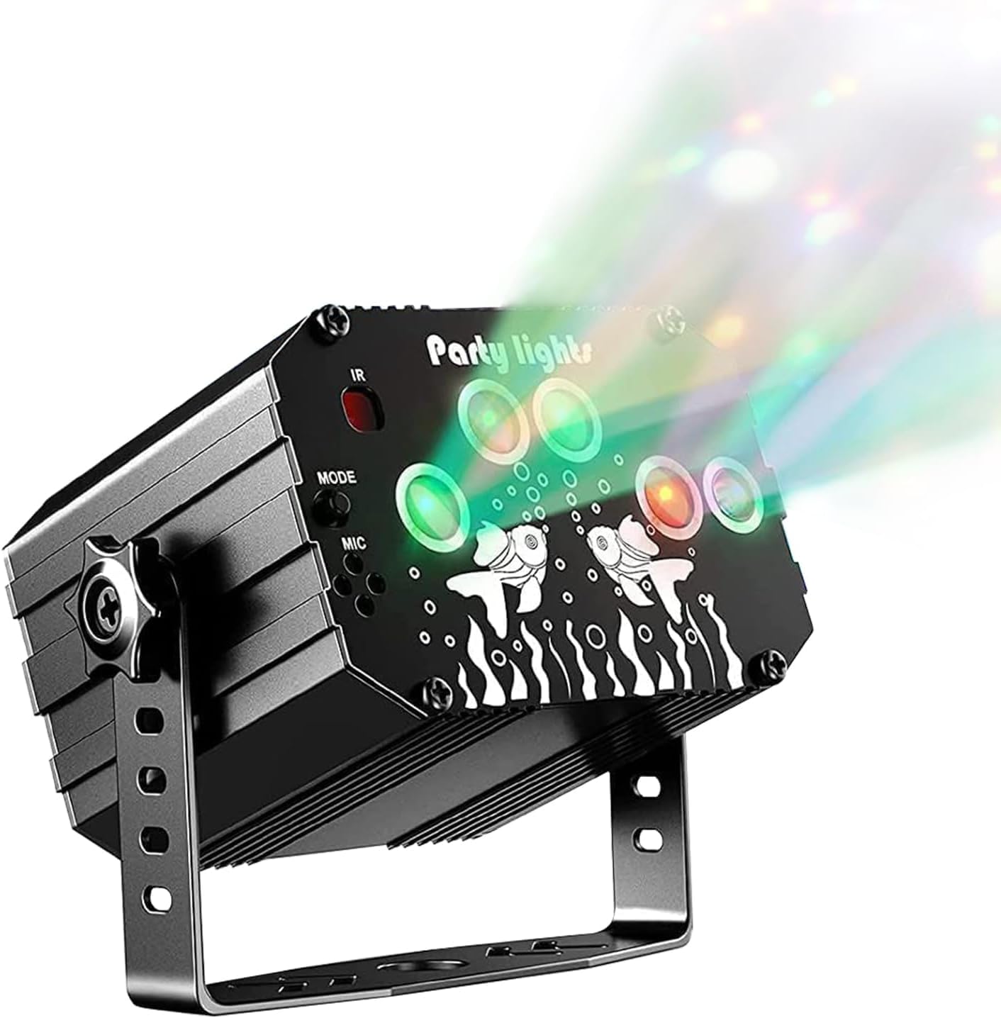 Luces de discoteca, luces de fiesta, luces LED RGB activadas por sonido para DJ, mini luz estroboscópica con control remoto para niños, cumpleaños, fiestas de karaoke, boda[Clase energética A+++]