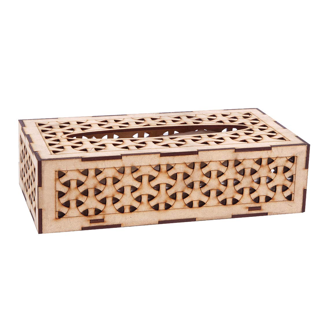 MS ENTERPRISE Wooden Tissue Paper Box Rectangular Shape Napkin Holder use for car,Home and Office (Brown A) 2