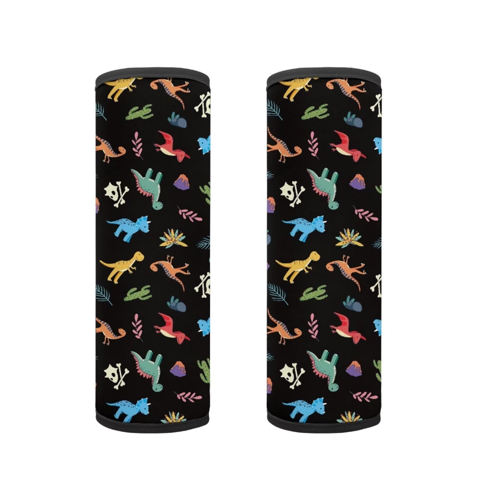 Biyejit Cartoon Dinosaurs Baby Car Seat Belt Covers for Boys and Girls, Carseat Shoulder Padding, Soft Car Seat Neck Cover, Car Seat Straps Shoulder Pads, Seat Strap Cover for Baby Kids