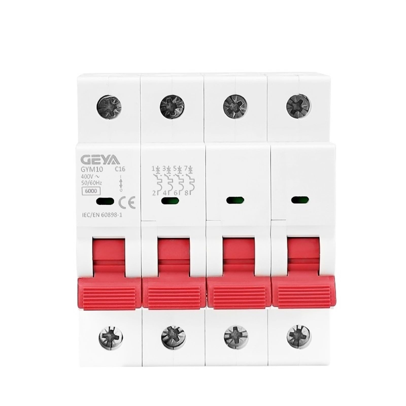 Disjoncteur modulaire 4 pôles 63A GYM10 interrupteur Rail Din