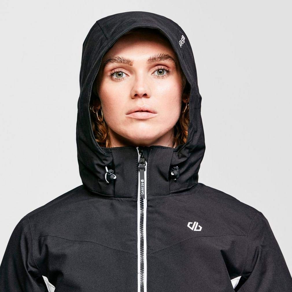 Dare 2b Enclave Veste de Ski Imperméable, Isolante et Respirante avec Coutures Cousues-collées, Capuche et Jupe par Neige Jackets Waterproof Insulated Femme