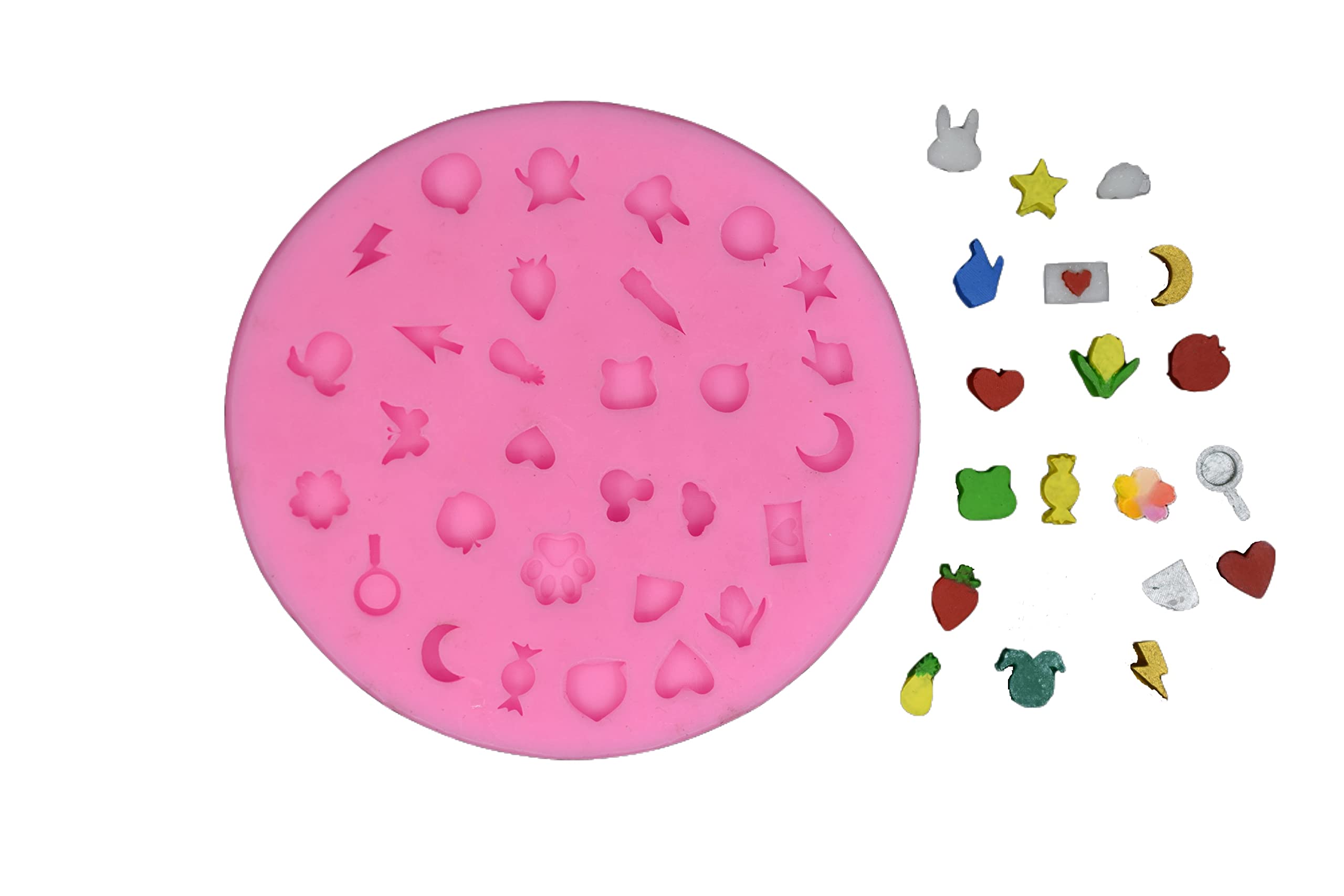 Silicone Shaker Filler Bits Mold Cloud,Moon,Star,Heart Tiny Mold to Fill Resin Shakers for