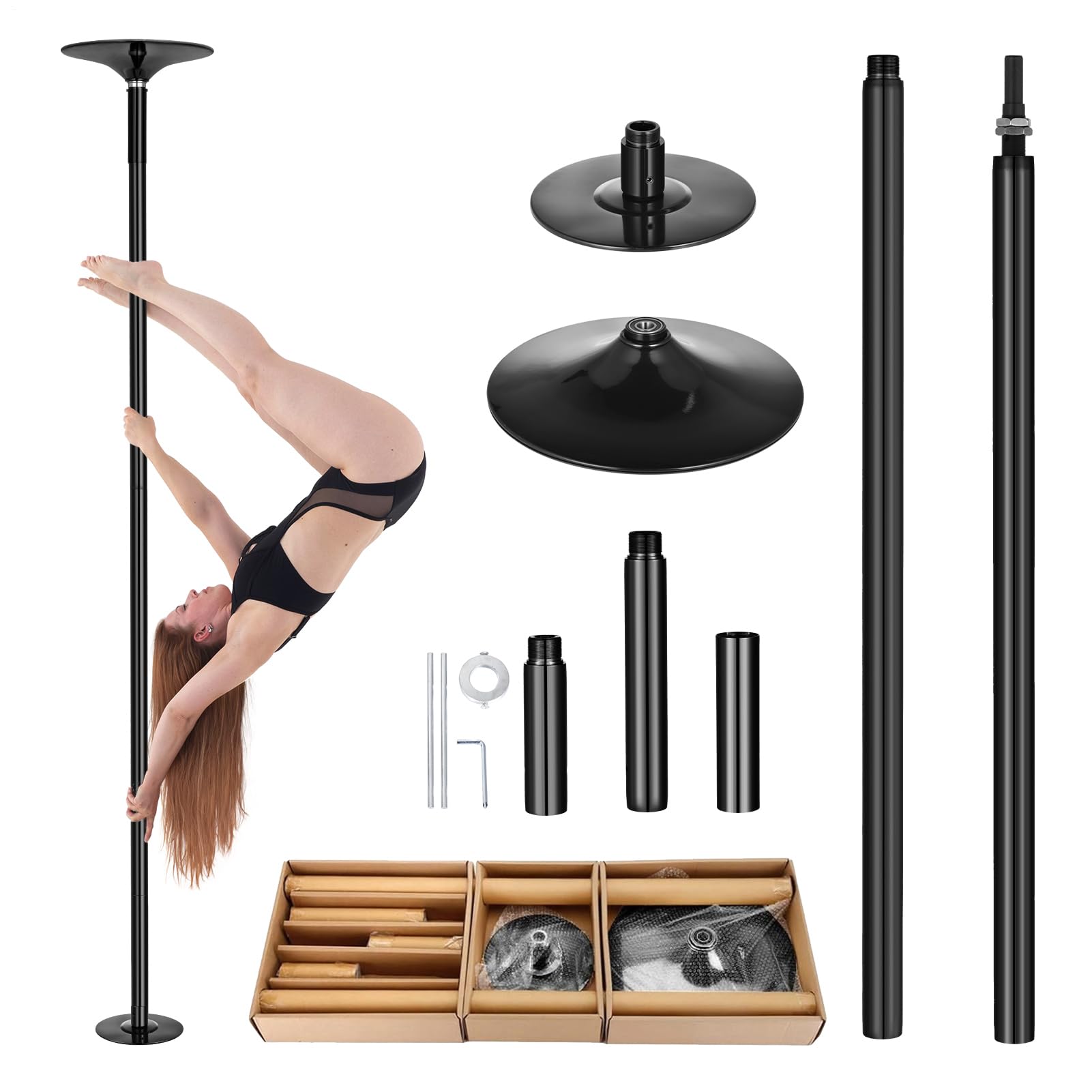 Tanzstange | Tanzstange mit Rotations- und Statikmodus - Tanzausrüstung für Zuhause,für Clubs, Partys, Kneipe, Studio, Schlafzimmer
