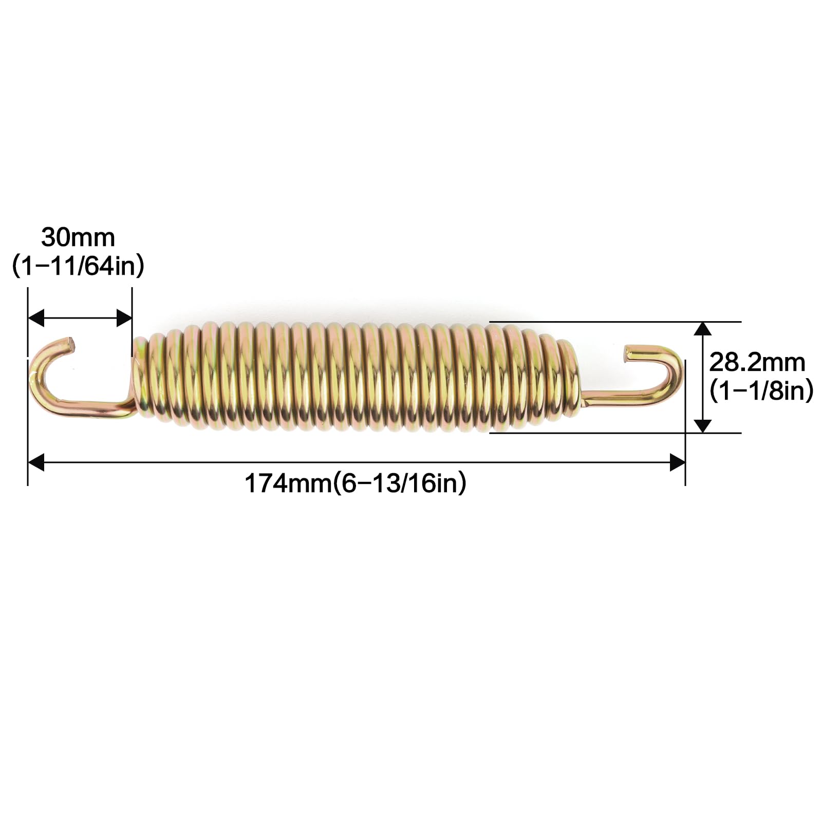 2 Pack 6-3/4" Mower Deck/Pump Idler Tension Spring - Compatible With Bad Boy Magnum, Maverick, Outlaw, ZT Elite Series - Replaces 034-2009-00, 034-2020-00, 034-5039-00