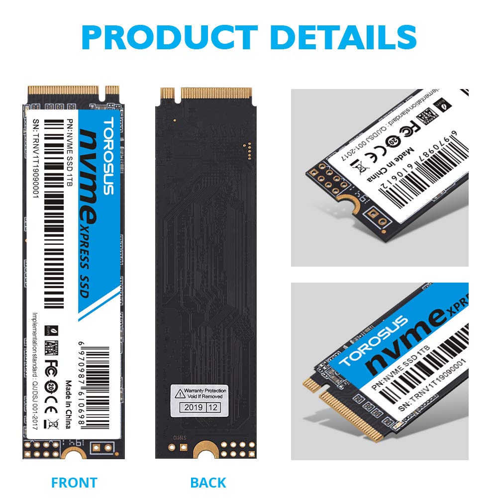 Amazon | TOROSUS M.2 1TB NVME PCle 2280 内蔵SSD 高性能ソリッド