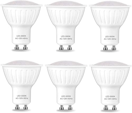 Bombillas LED GU10 regulables de 4000 K, 90% de ahorro de energía, 120 voltios, bombilla natural, 650 lúmenes, 7 vatios (equivalente a 60 vatios),