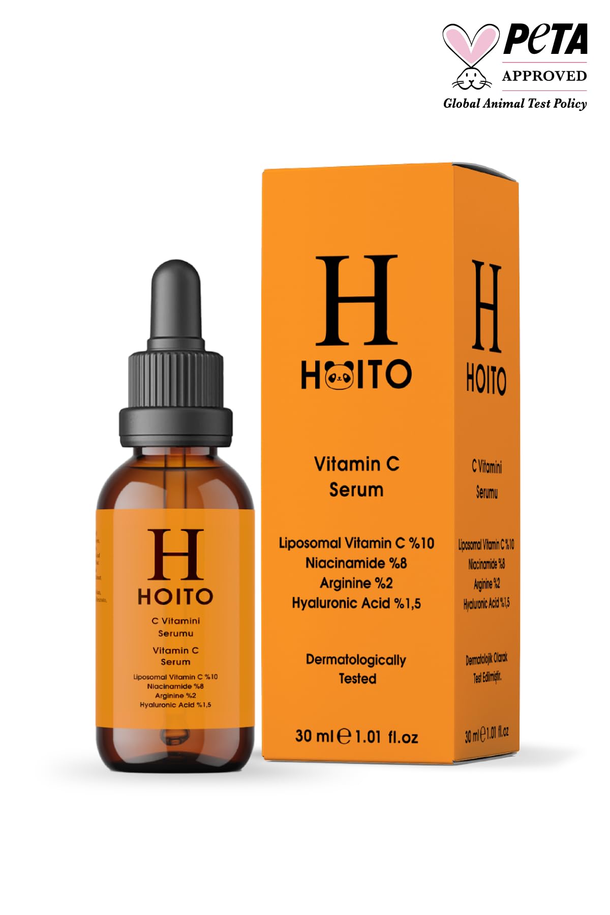 Hoito C Vitamini Serumu 30ml-liposomal Vitamin C% 10 Niacinamide% 8 Arginine% 2 Ha% 1,5