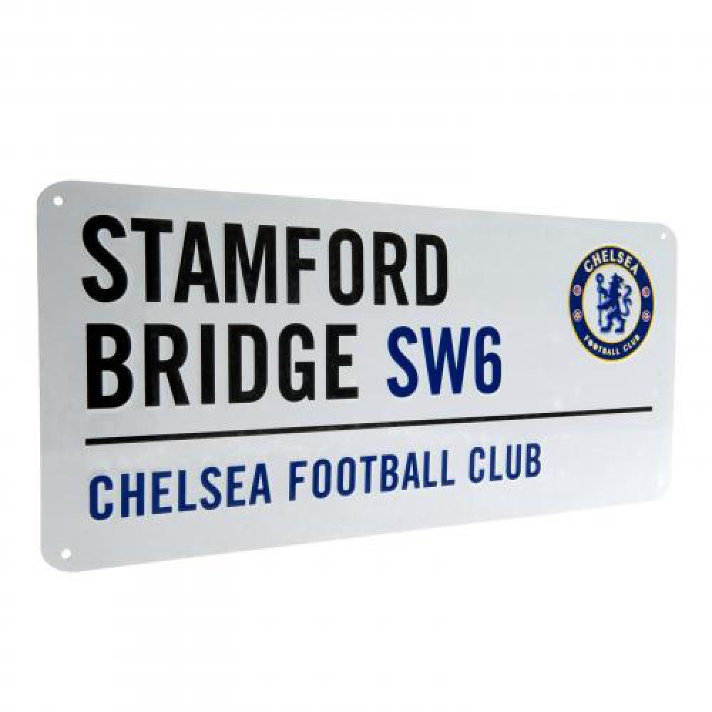 Chelsea Fc Official Metal Street Sign (40 X 18Cm)