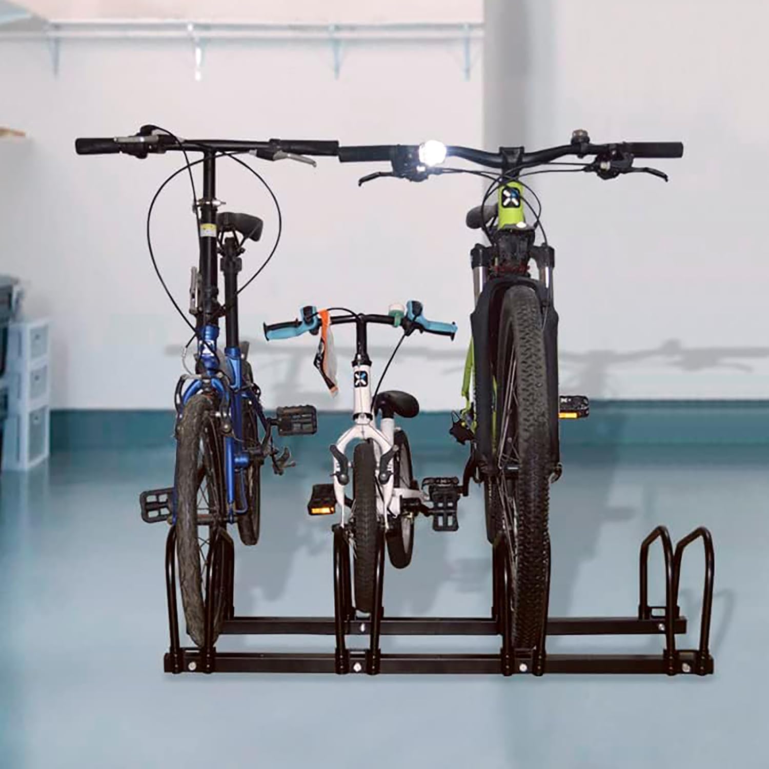 XCSOURCE Bike Parking Stand, Bike Rack Bicycle Floor Parking Stand For 5 Bikes