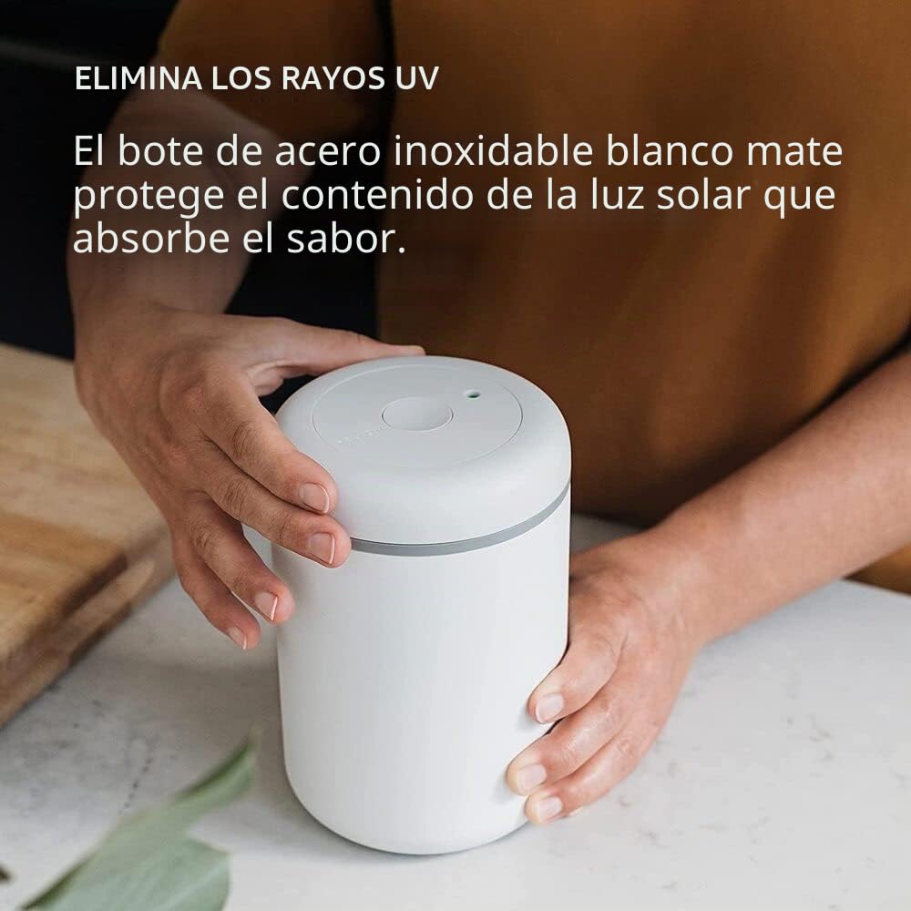 Fellow Atmos - Recipiente al vacío para café y alimentos (1,2 L, 1,2 L), color blanco mate