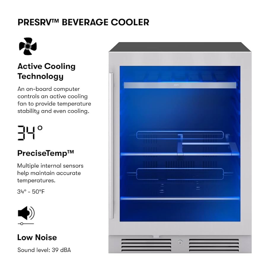 Amazon.com: Zephyr Presrv 24 Inch Beverage and Wine Fridge
