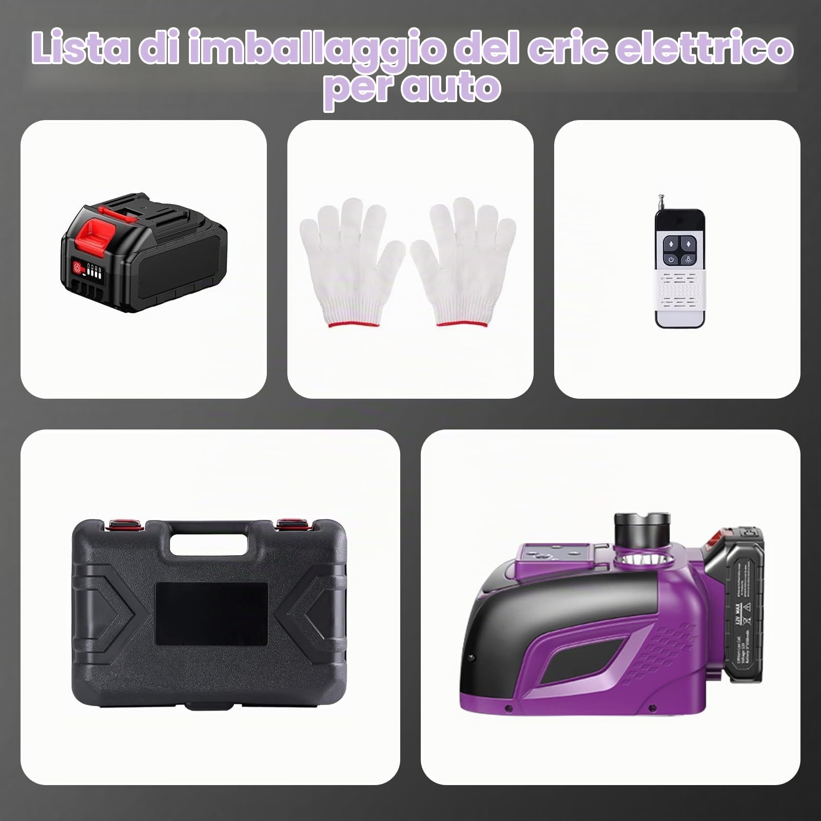 Cric idraulico 5T 3T, cric elettrico con batteria da 4,0 Ah e | caricatore con pompa gonfiabile e luce LED, 150-450 mm, sollevatore per auto, SUV, berlina, MPV, cambio pneumatici