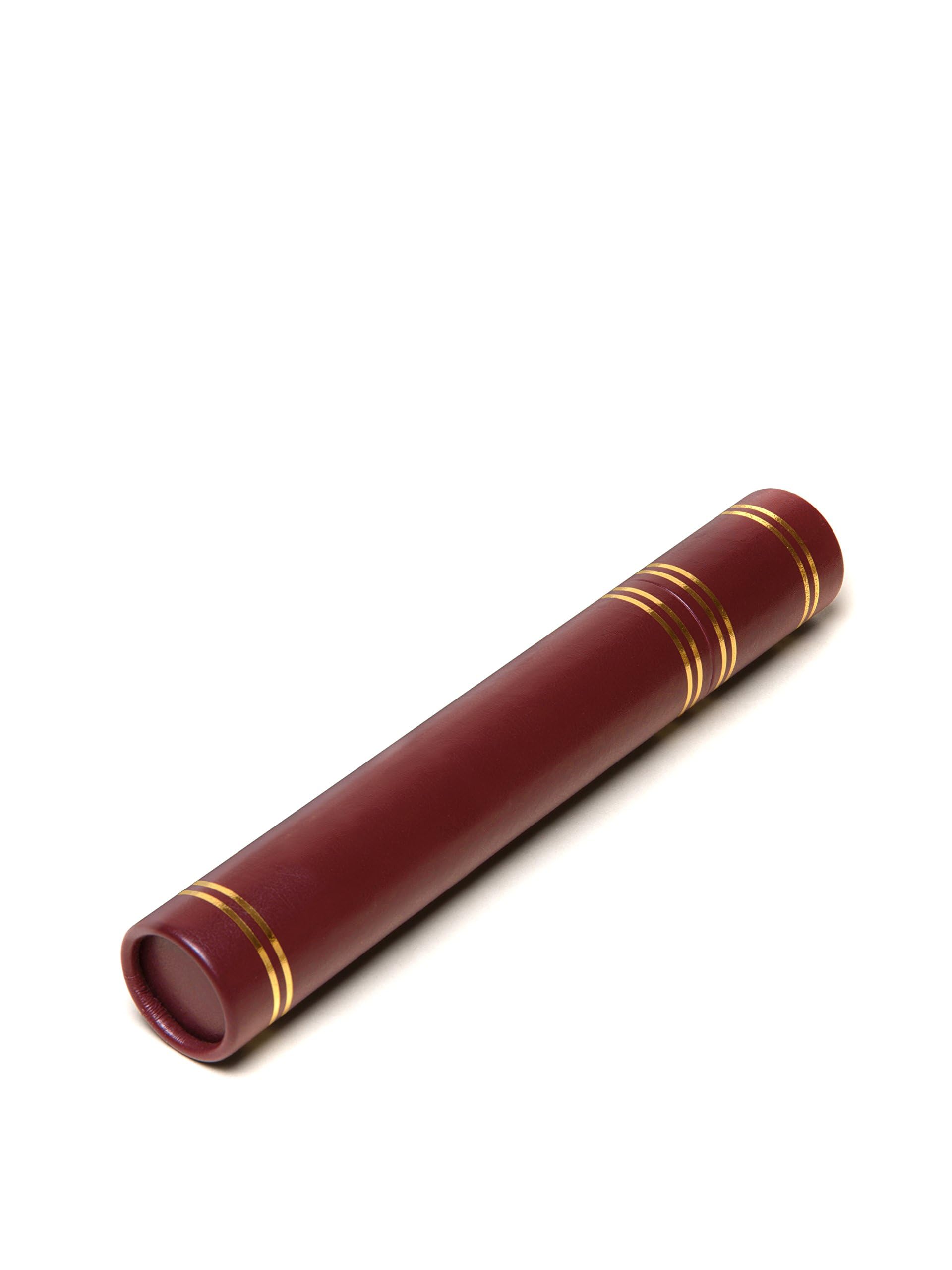 Certificate Diploma Tube, Graduation Gift, Suitable for A4 Awards, Multiple Colours, Leather Style Traditional Design (Maroon)