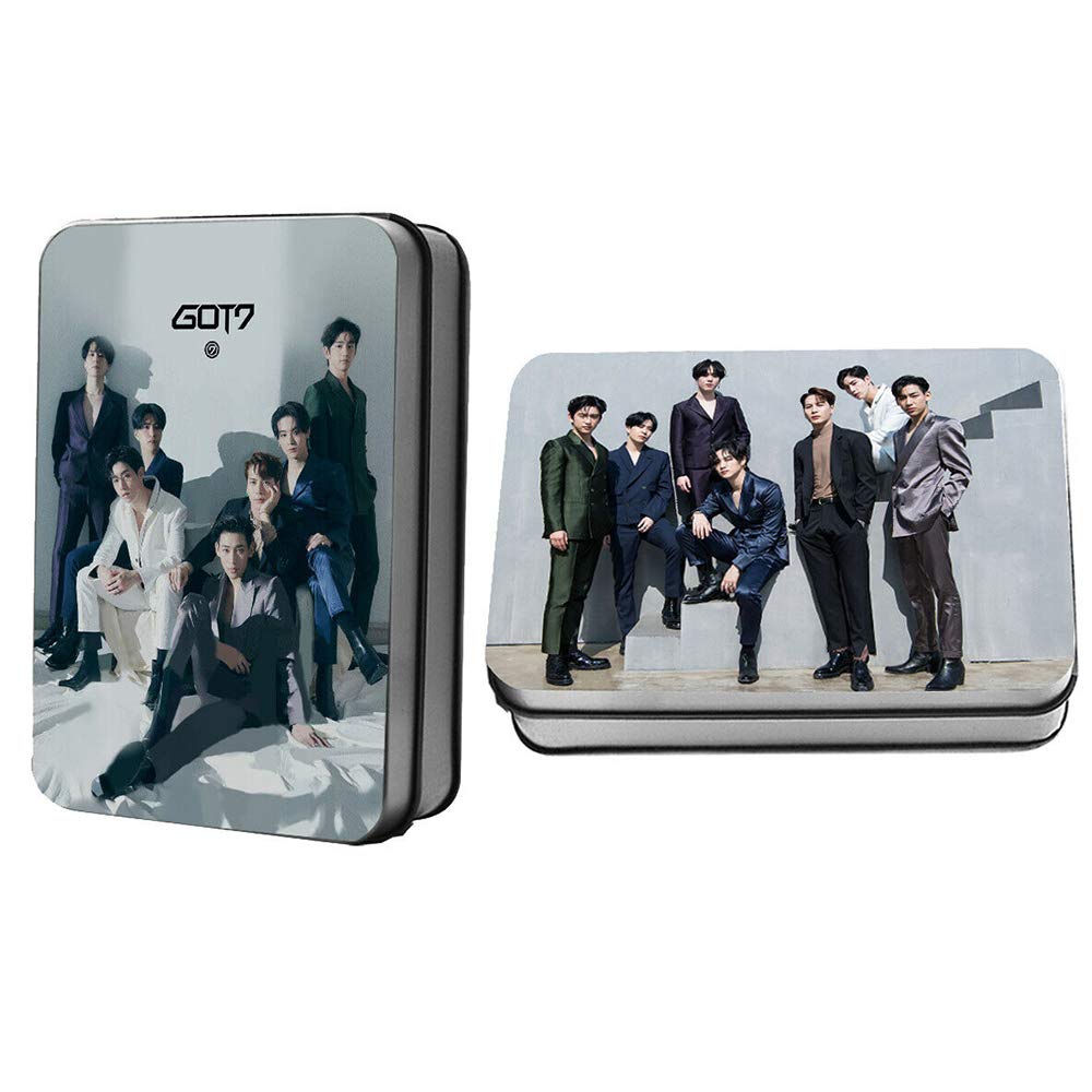 VogueMingKPOP GOT7 Call My Name Lomo Card 40pcs Polaroid Photocards Postcards In Iron Box (B)
