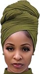 Head Wraps for Women - African Head Scarf Turban Long Hair Head Wrap Scarf Soft Stretch Headwrap