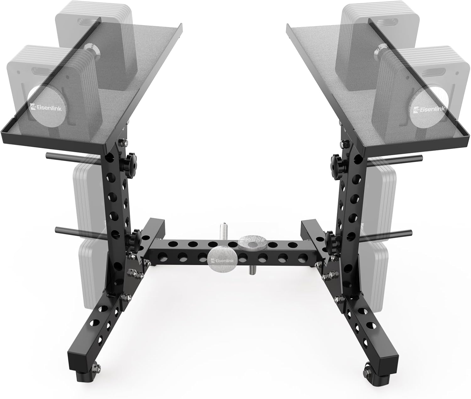 Eisenlink Adjustable Dumbbell Rack & Weight Rack, Holds 440 lbs, Space Saving Design for Home Gym Organization