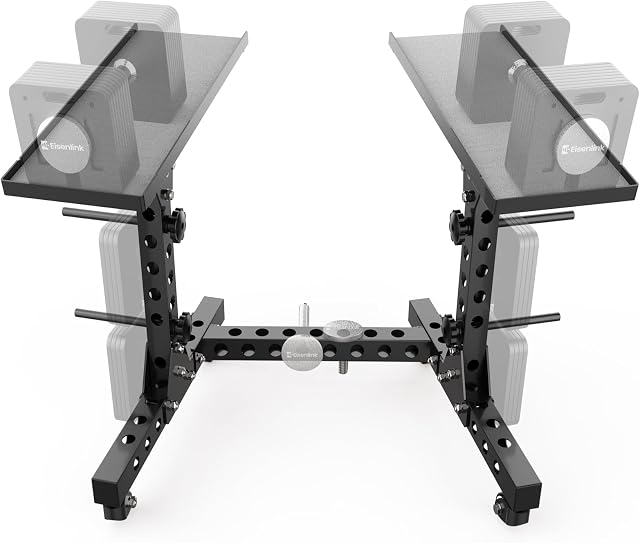 Eisenlink Adjustable Dumbbell Rack & Weight Rack, Holds 440 lbs, Space Saving Design for Home Gym Organization