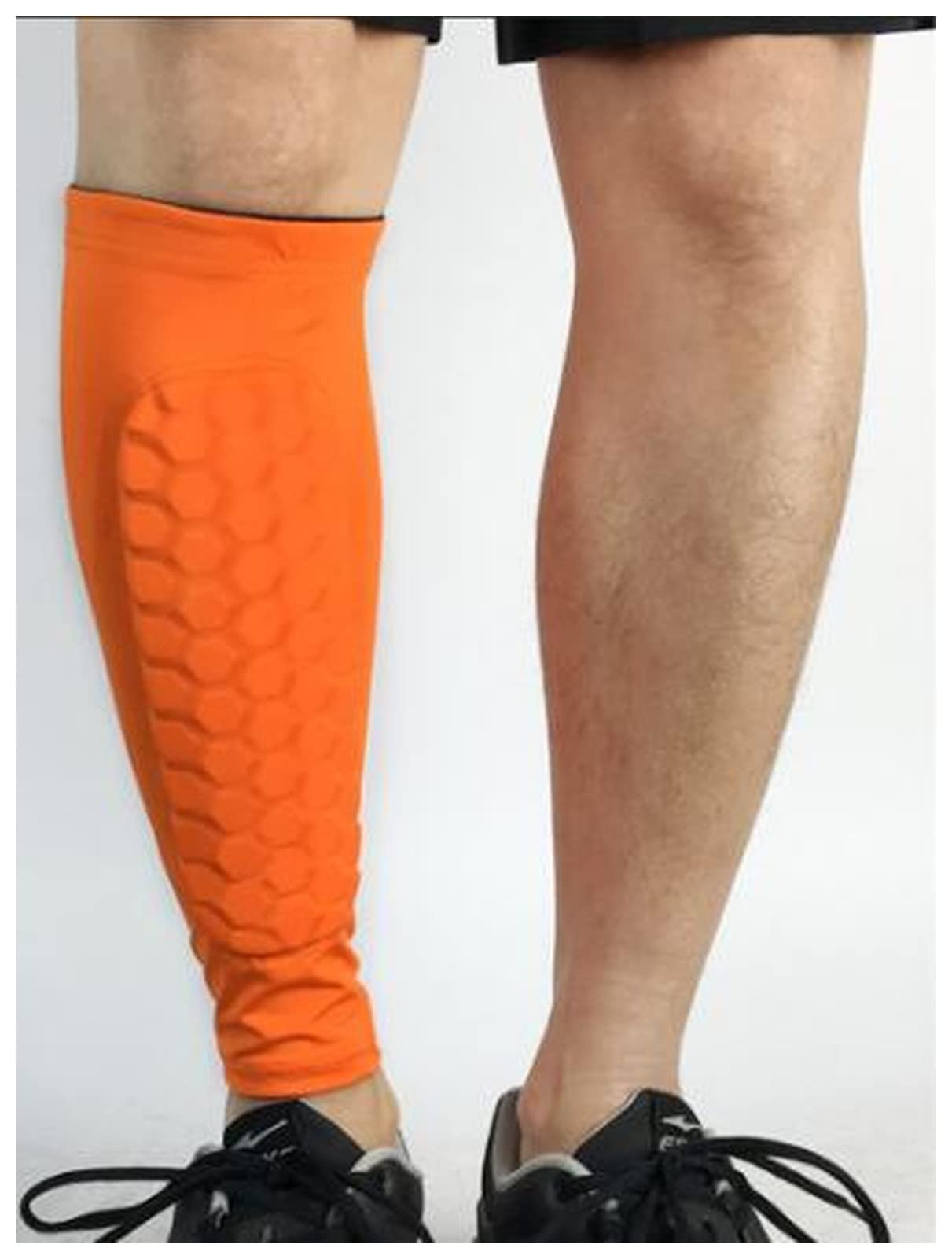 Gambali a compressione, Scaldamuscoli antiscivolo con protezione solare UV, supporto for polpacci, for stinchi da corsa, for basket e calcio(Og,L)