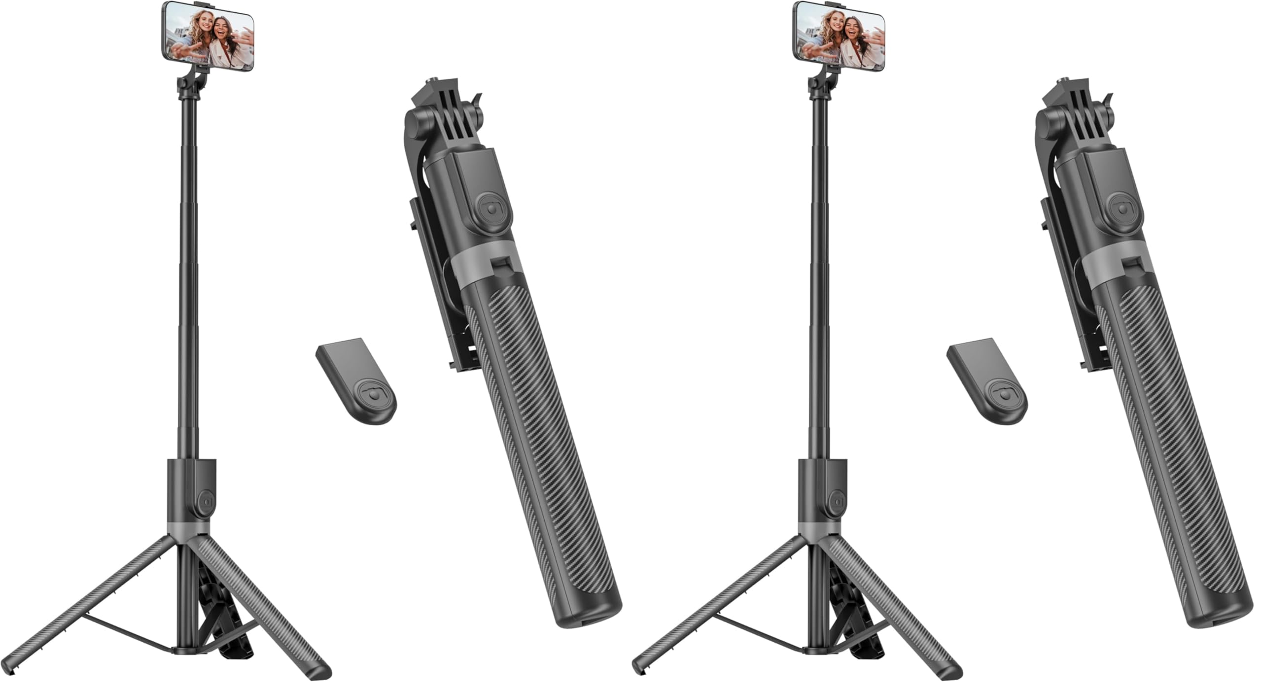 Trépied smartphone en aluminium léger 180cm rétractable avec commande à distance - 7