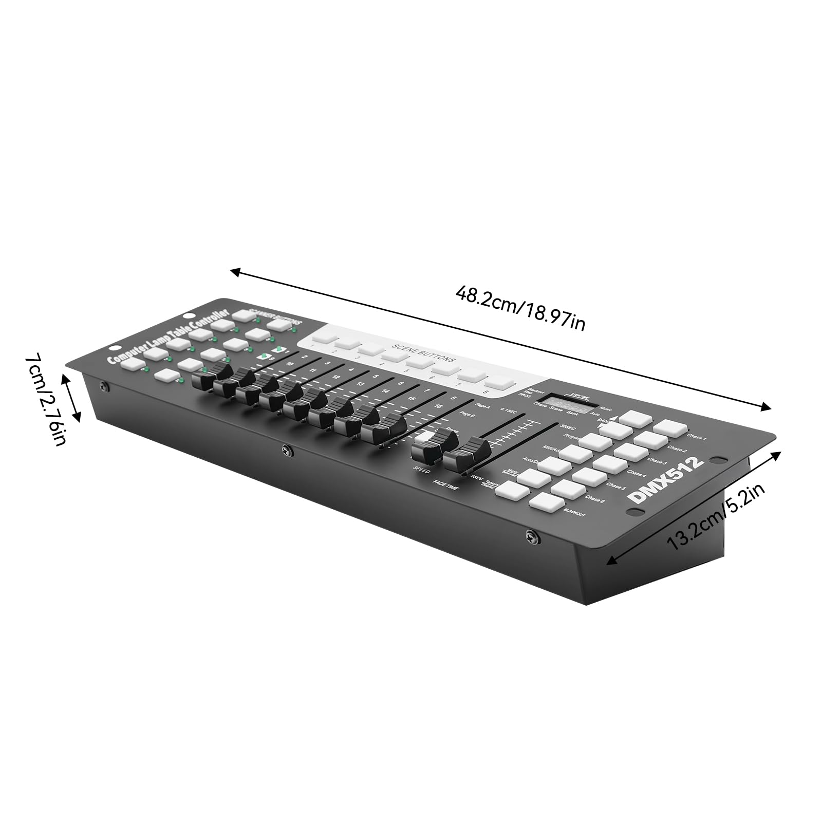 DMX512 Console 192CH Programmeerbare Podiumverlichting Controller voor DJ's Bands, Bars, Pubs Clubs, Familiefeest, Bruiloft enz