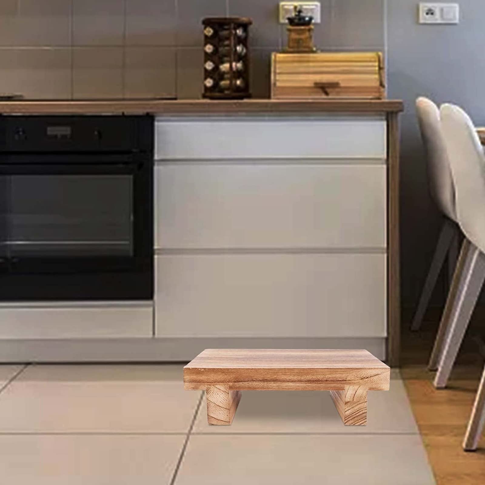 Robusto sgabello in legno per bagno,scalino multiuso per vasino per bambini, pratico gradino antiscivolo per WC per bambini, altezza 7 cm