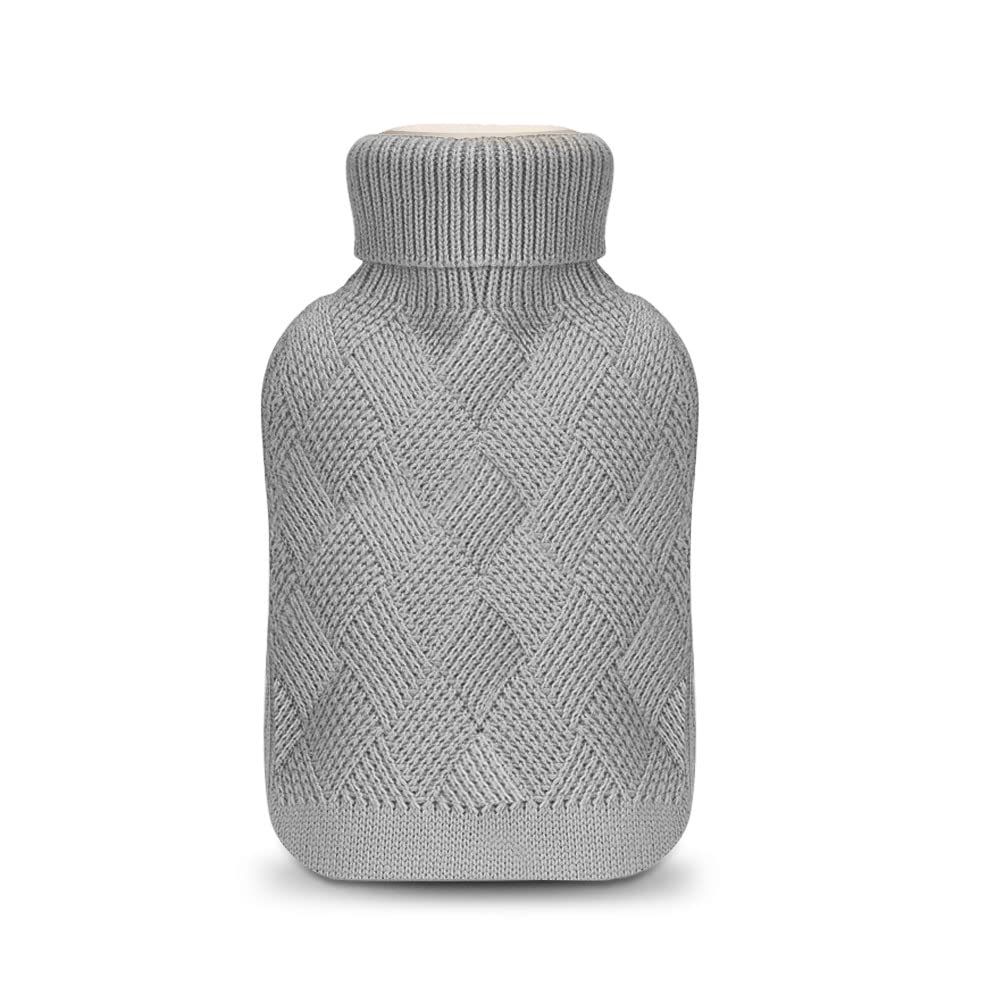 phixilin Wärmflasche mit Bezug, 2L wärmeflasche Sicher und a